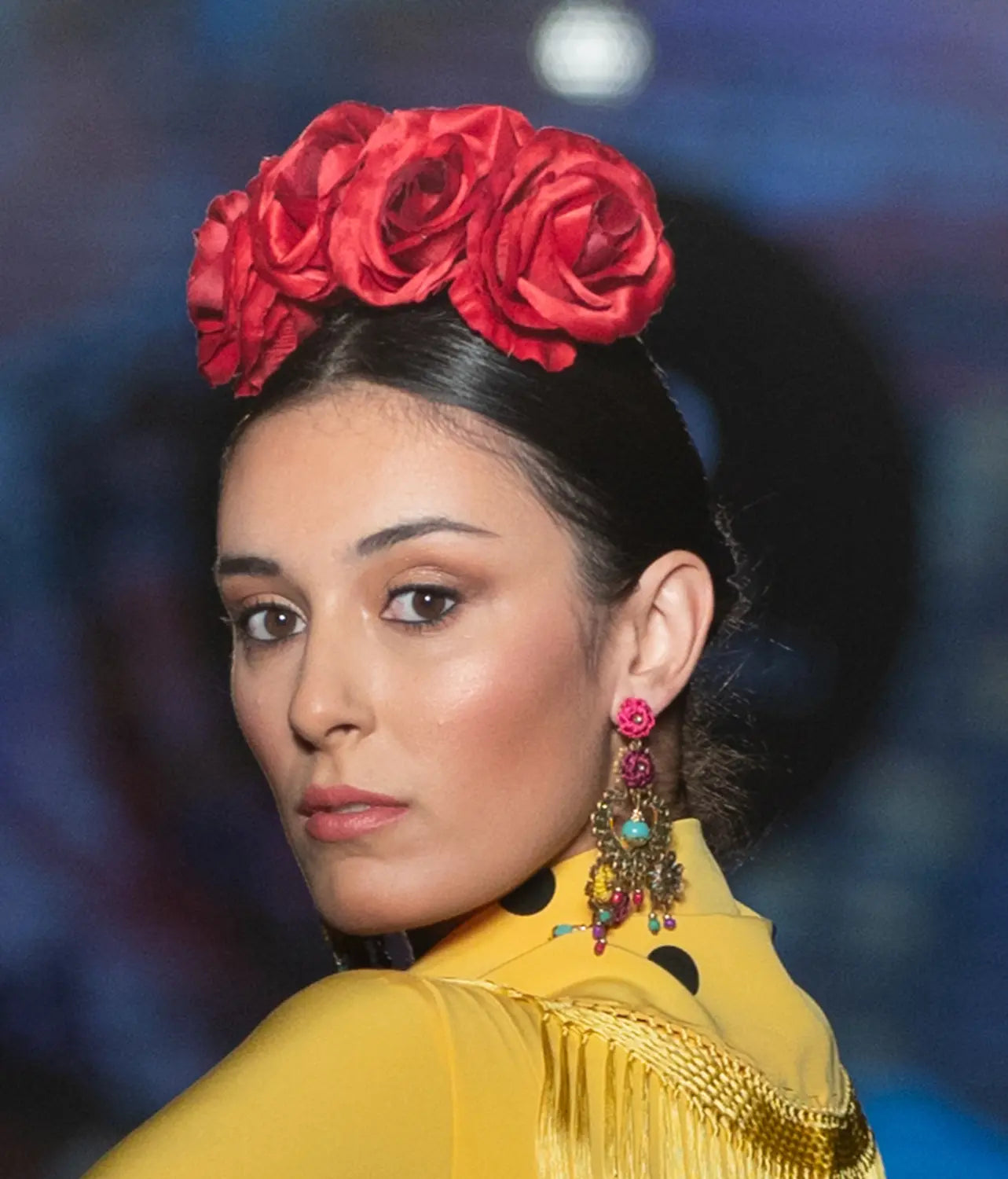 Pendientes de flamenca colección Caireles modelo Jazmin. Complementos de flamenca.